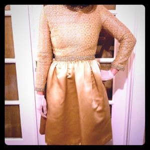 Gorgeous and Rare Vintage Gold Carlye Dress